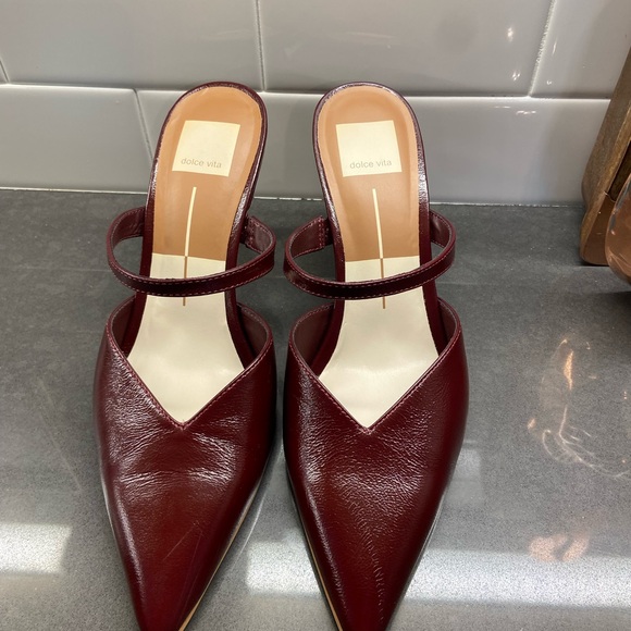 Dolce Vita Chic Burgundy Stiletto Heels - Picture 2 of 9